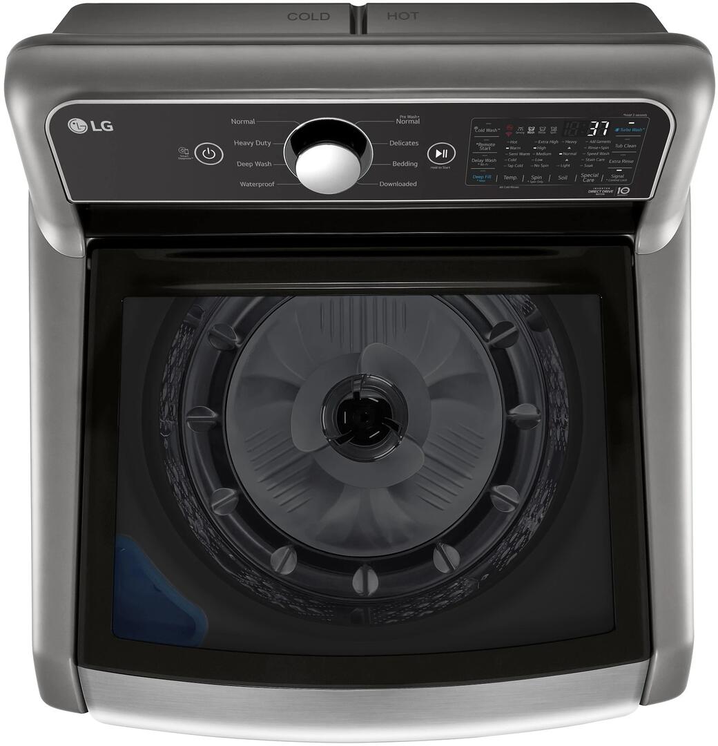 LG - 27 in. 5.3 cu. ft. Mega Capacity Smart Top Load Washer with TurboWash3D Technology