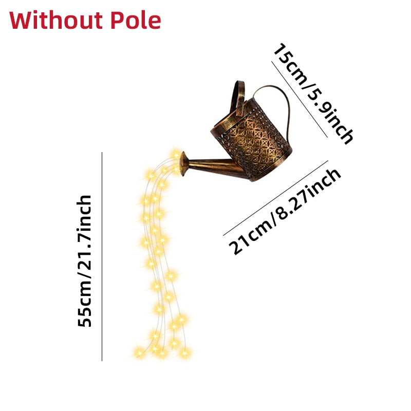 Solar LED String Light - Enchanted Watering Can Light for Outdoor Garden Decor