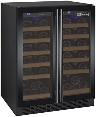 36 Bottle Dual Zone Wine Refrigerator with French Doors - 25% More Energy Efficient