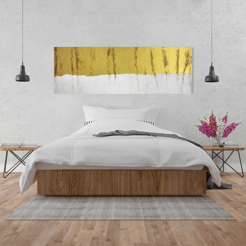 Golden Stripe Fine Art Gallery Wrapped Canvas 16x48