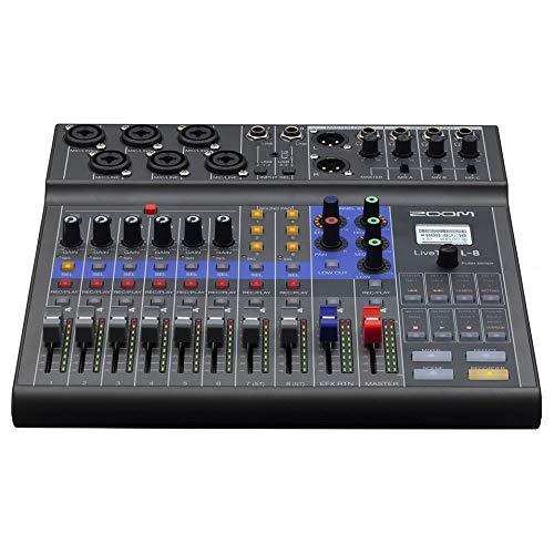 Zoom LiveTrak L-8 Portable Podcast Recorder & Digital Mixer with Sound Pads