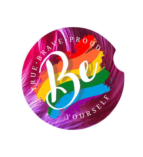 Be You LGBT Car Coasters - Pride Accessories & Gifts