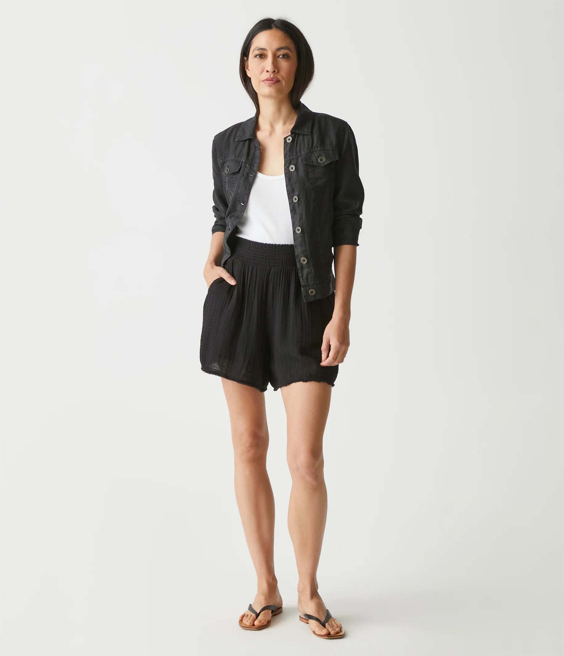 Sia Gauze Shorts - Black