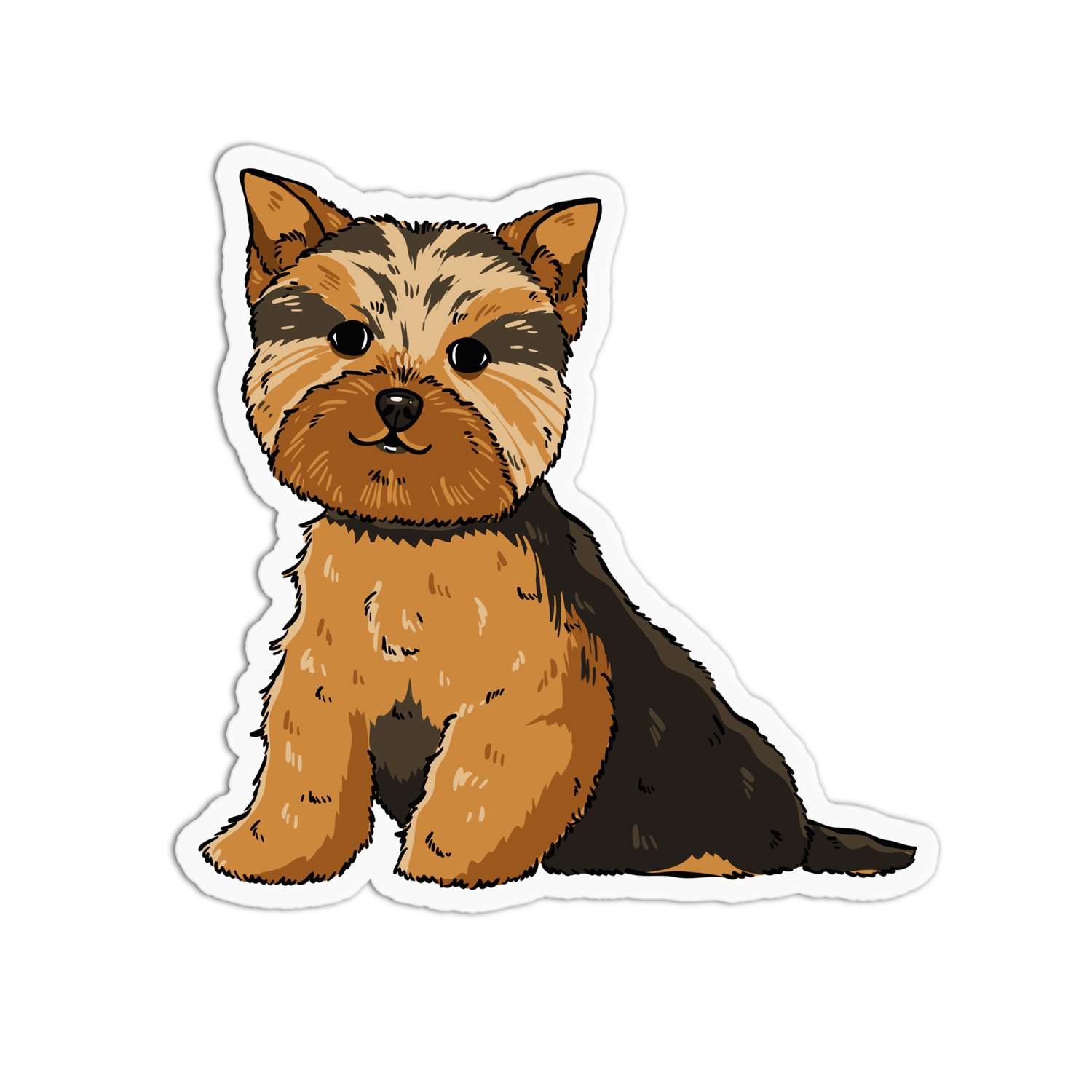 Yorkshire Terrier Dog Sticker - Waterproof & Dishwasher Safe