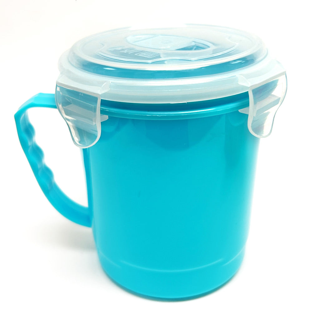 30.5oz Microwave Soup Mug with Vent Lid - Plastic Bowl for Food Storage & Freezer Use
