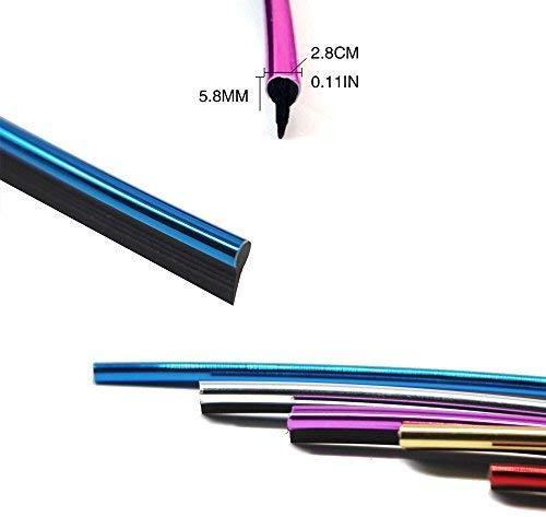 YIJINSHENG 3D Car Interior & Exterior Decoration Moulding Trim Strip (Silver, 8 Meters)