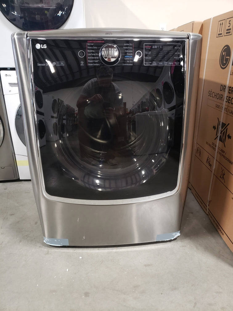 LG 9.0 Cu. Ft. Smart Electric Dryer with Steam and Sensor Dry - Graphite Steel