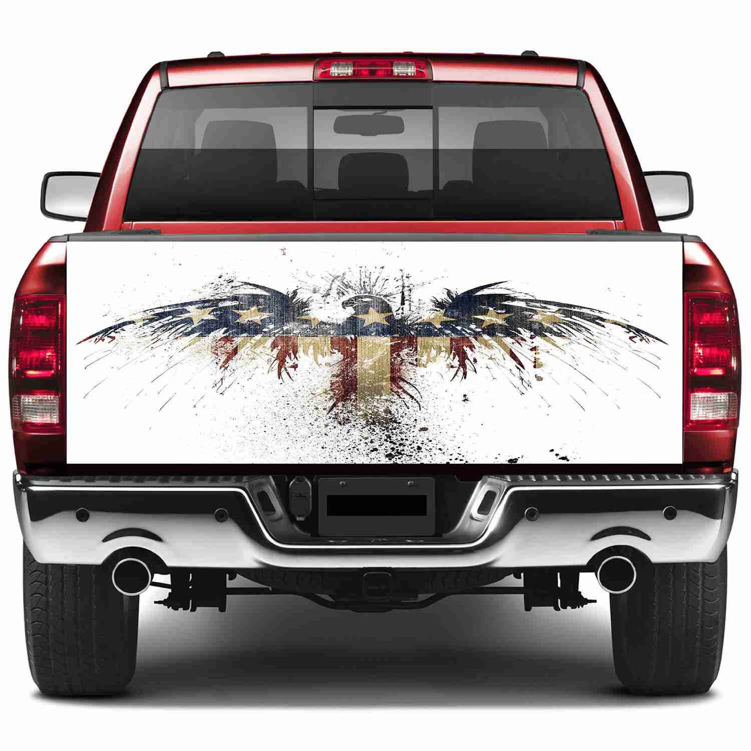 American Flag Tailgate Wrap Bald Eagle Vinyl Decal for Trucks and SUVs