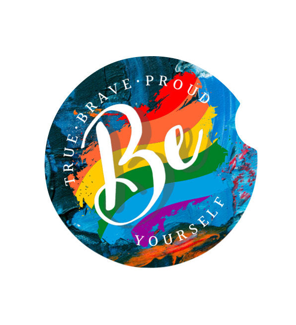 Be You LGBT Car Coasters - Pride Accessories & Gifts