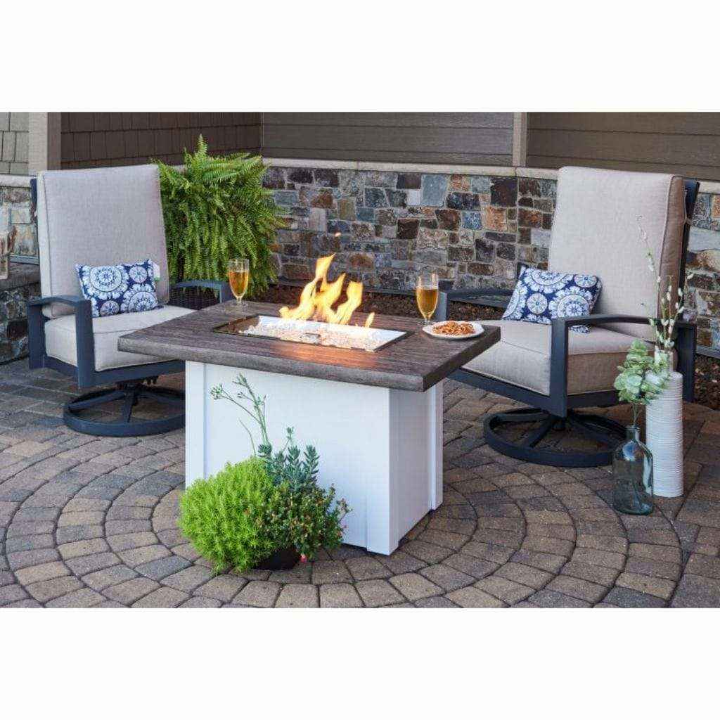 The Outdoor GreatRoom Company 44 Havenwood Rectangular Gas Fire Pit Table