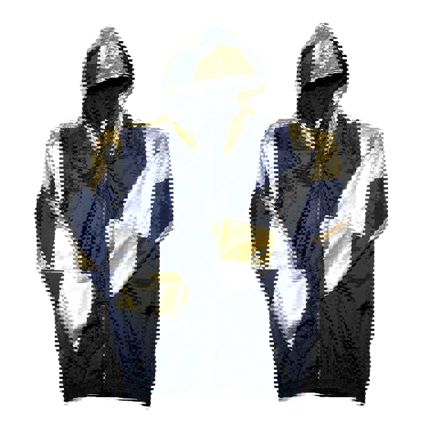 Gold Silver Patchwork Track Jacket