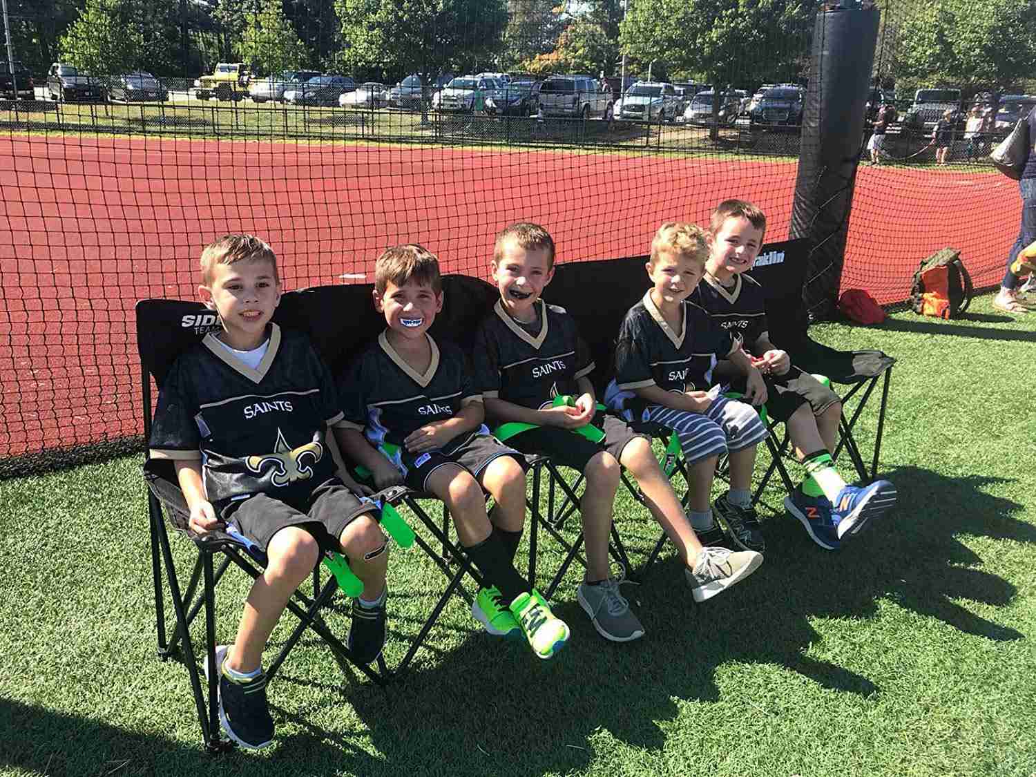 Franklin Sports Sideline Team Bench - 6 Person - Collapsible Sports Bench with Carry Bag