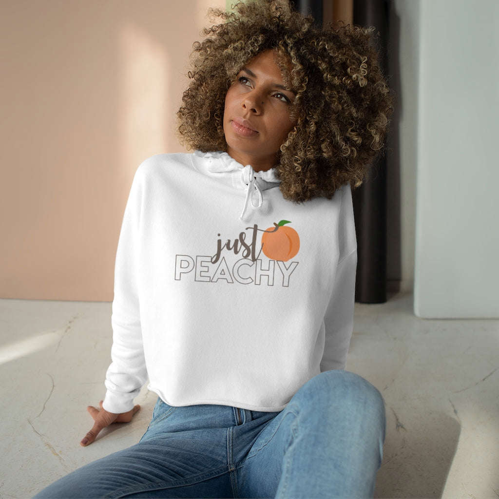 Just Peachy Cropped Hoodie - Stylish & Comfy