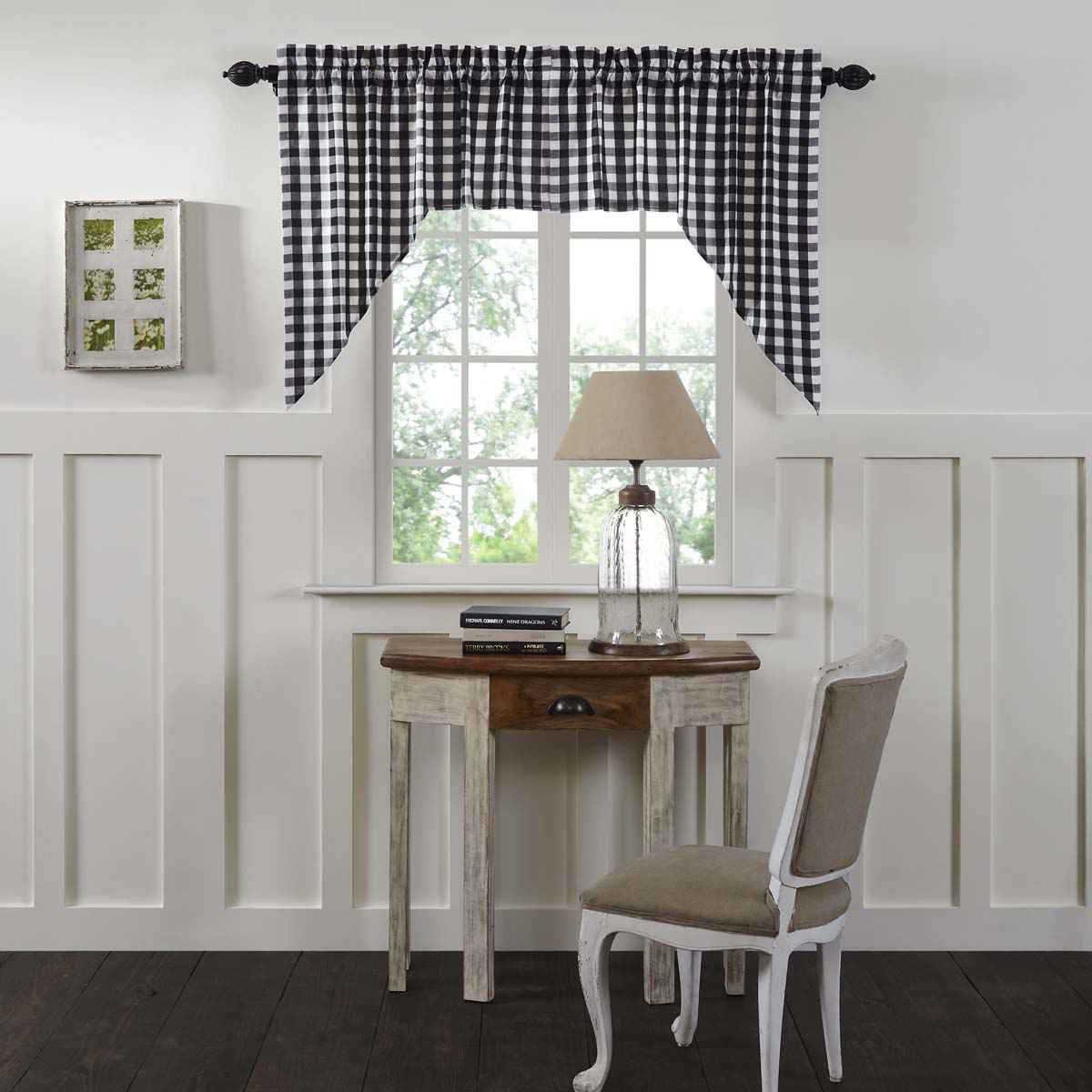 Annie Buffalo Black Check Swag Set of 2 - 36x36x16