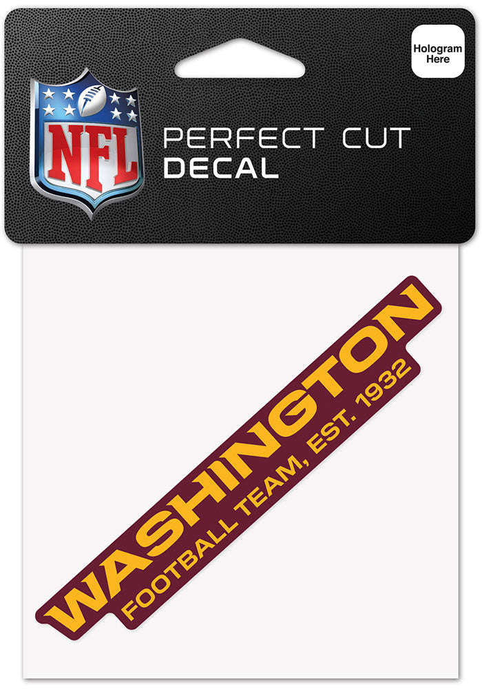 Washington Football Team 4x4 DieCut Decal Logo