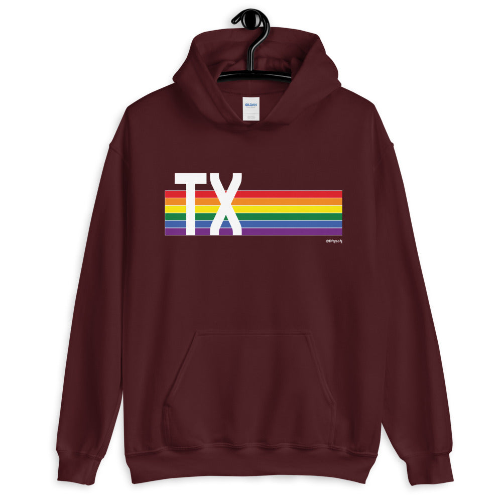 Texas Pride Retro Rainbow - Unisex Hoodie