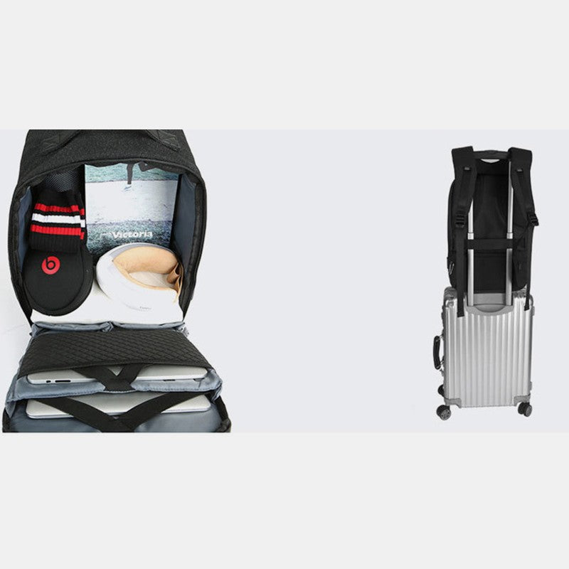 15 Inch Business Durable Travel Laptop Backpack with USB Charging Port and Headphone Jack