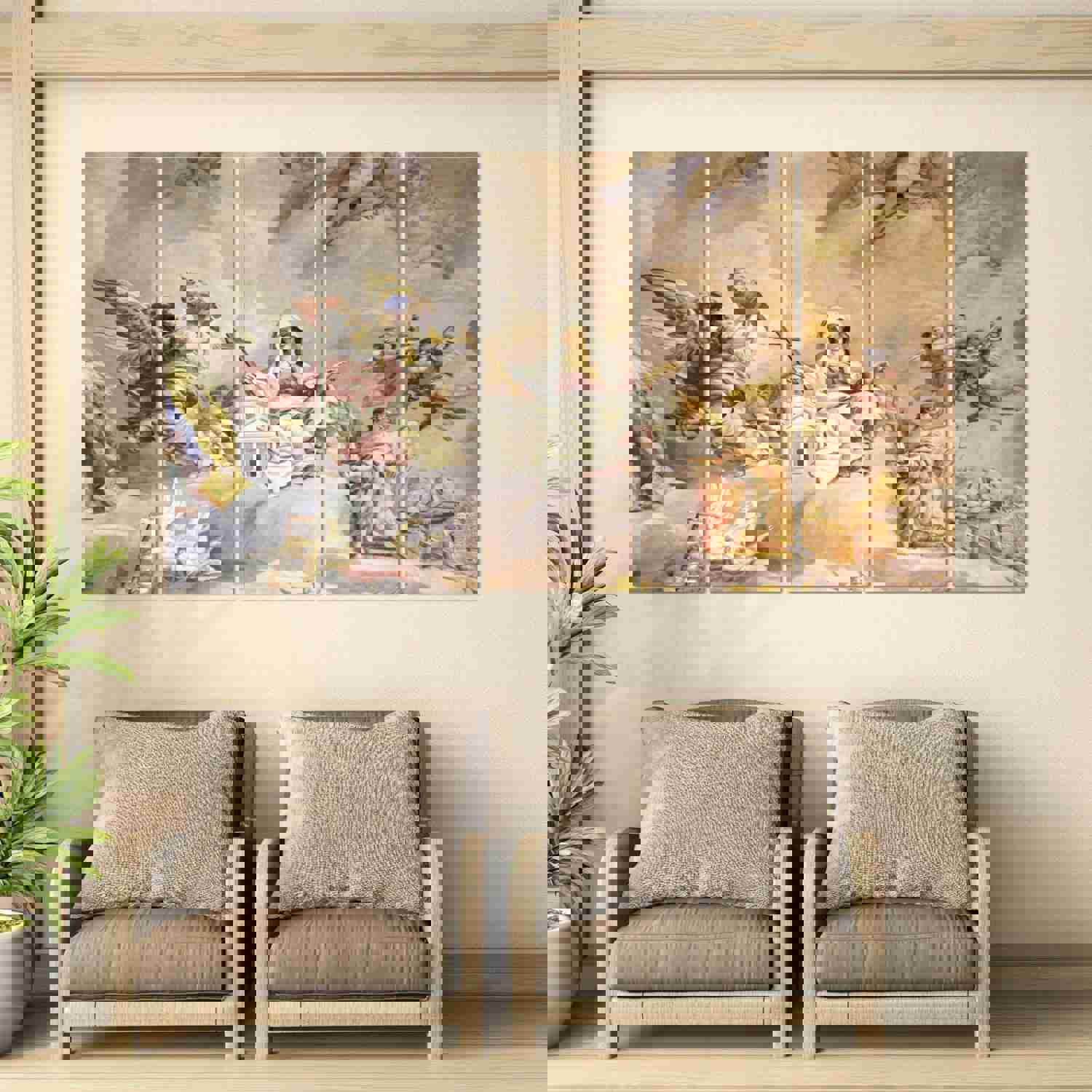 Angel Paintings - Religious Wall Art for Farmhouse Kitchen Decor