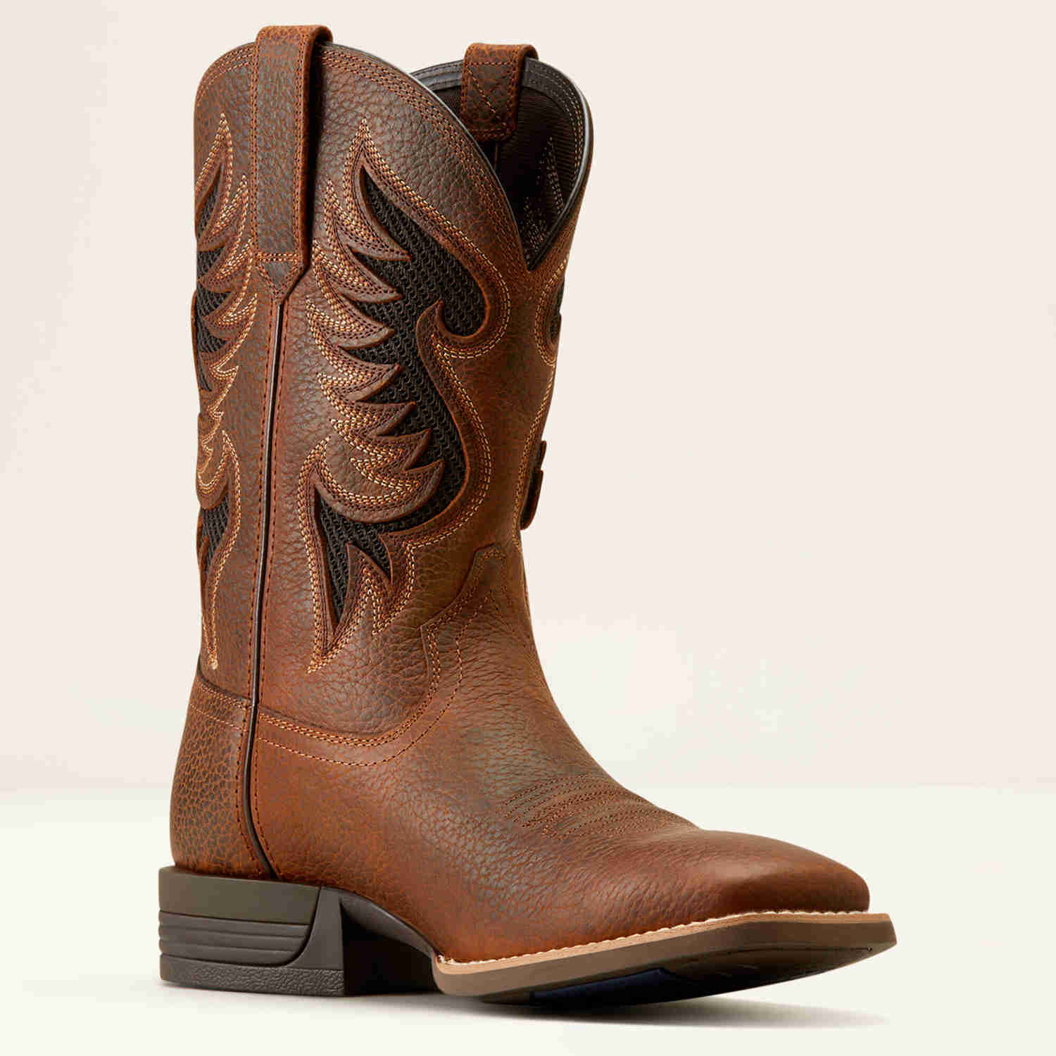 Ariat Mens Brown Oiled Cowpuncher VenTEK Wide Square Toe Western Boots