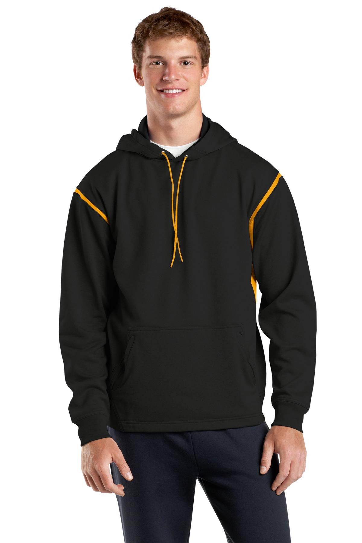 Sport-Tek® Tech Fleece Colorblock Hooded Sweatshirt - High-Performance Athletic Hoodie