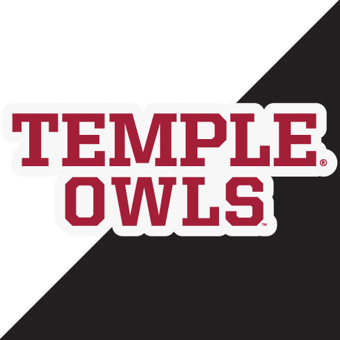 Temple University NCAA Vinyl Decal Sticker - Choose Style and Size for Fans, Students, and Alumni