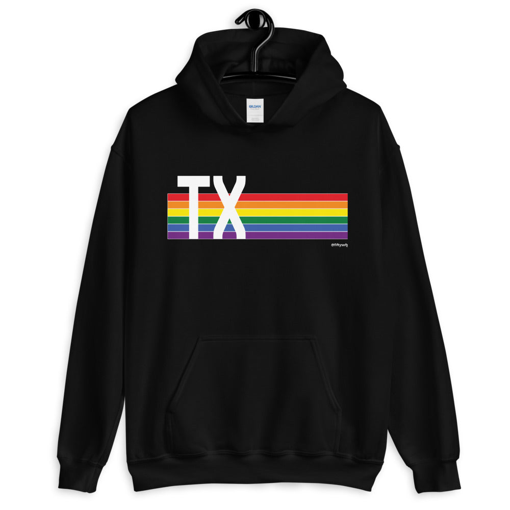 Texas Pride Retro Rainbow - Unisex Hoodie