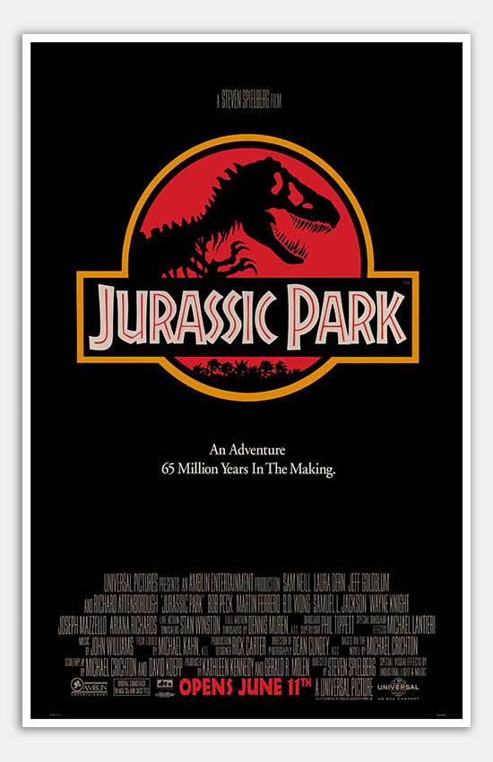 Jurassic Park - 11 x 17 Movie Poster (1993 Reprint, Rolled)