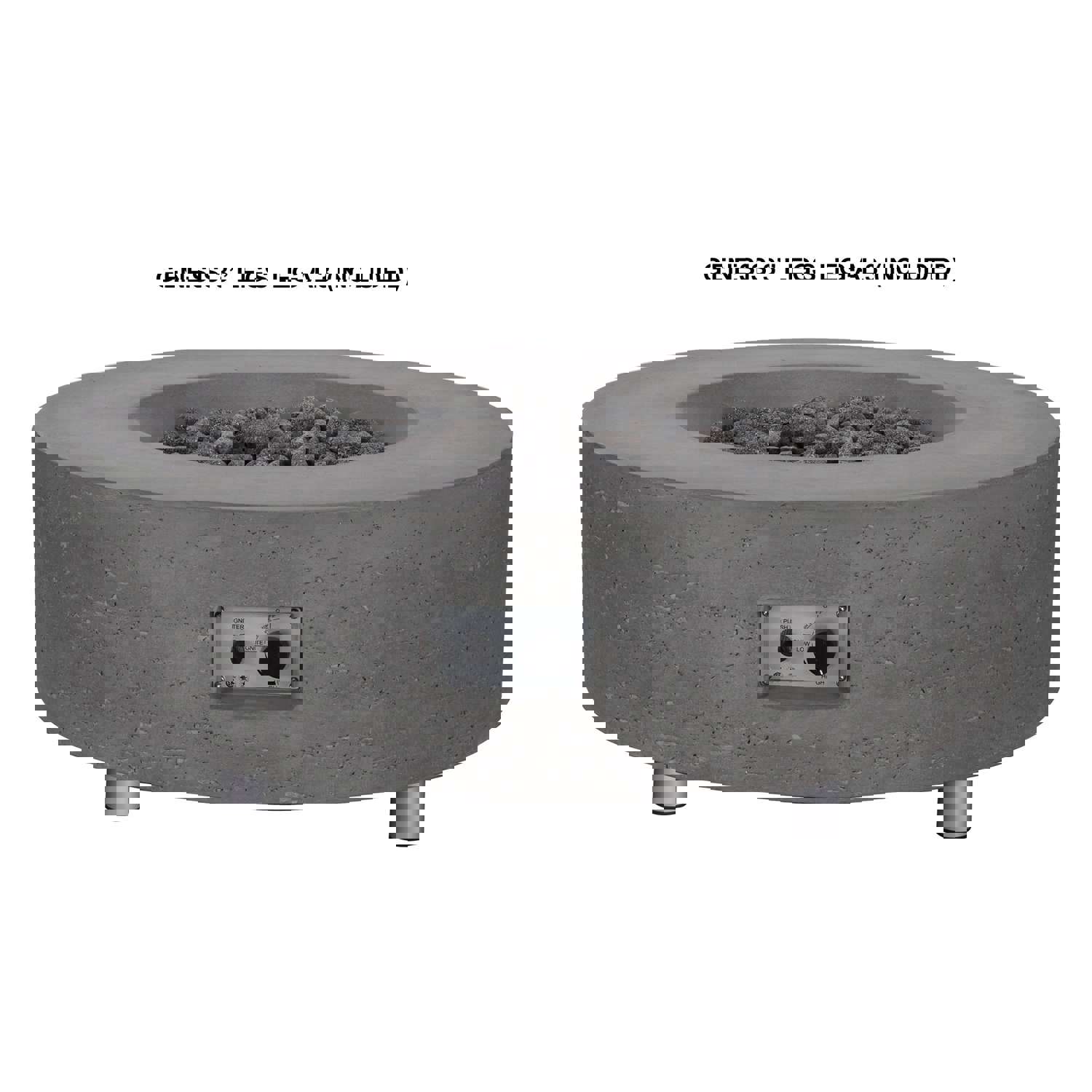 PyroMania Genesis 41 Round Slate Outdoor Propane Gas Fire Pit Table