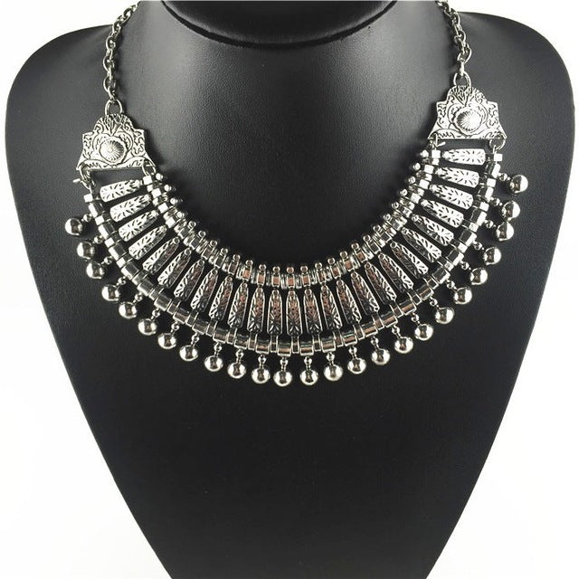 2017 Boho Antique Coin Necklace for Women - African Statement Tibetan Long Tassel Bohemian Jewelry