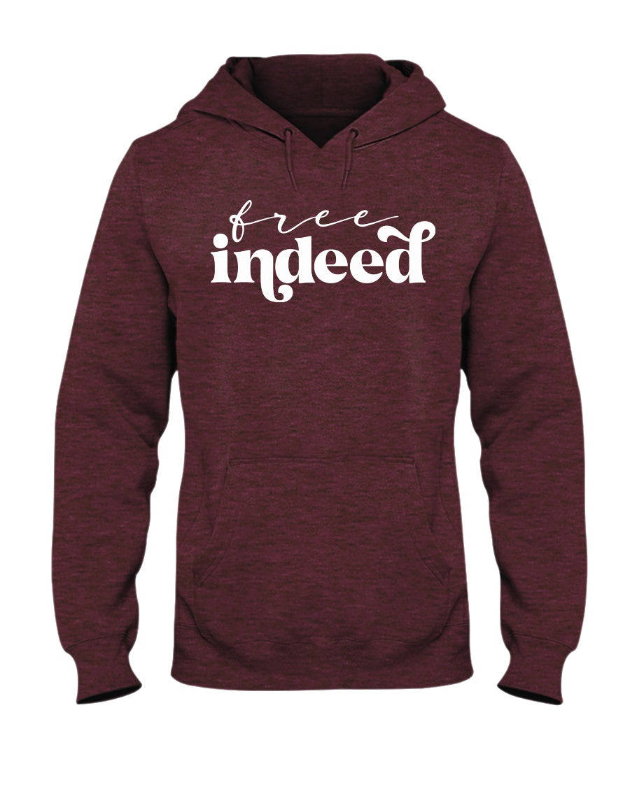Free Indeed | Christian Hoodie - Unisex Cotton Blend Hoodie with Inspirational Message