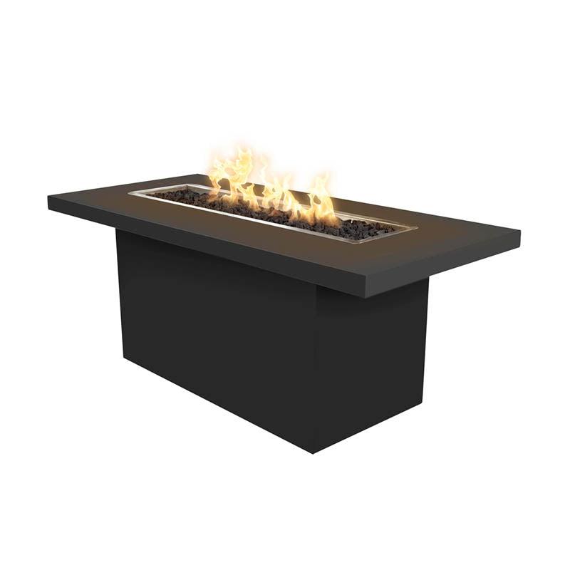 The Outdoor Plus 72 Rectangular Bella Fire Table - Powder Coated Metal