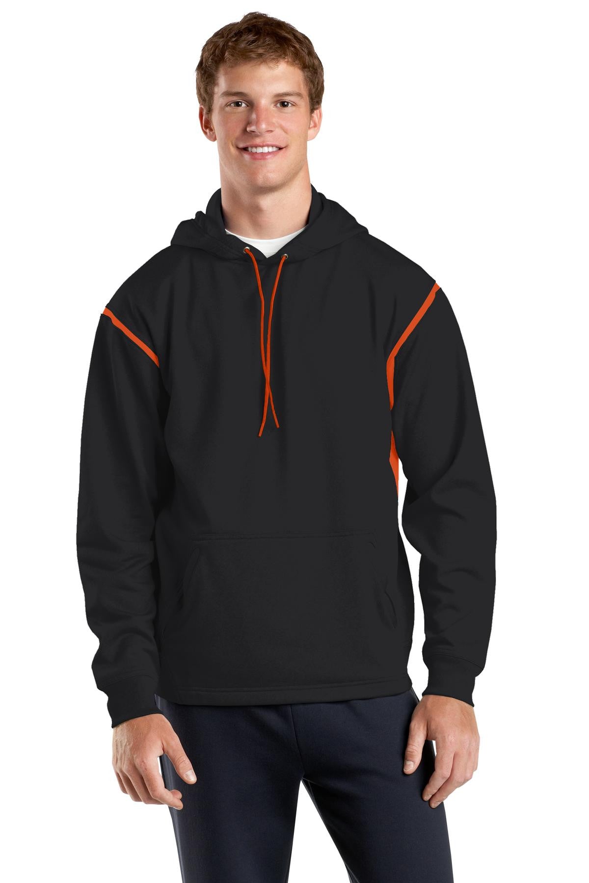 Sport-Tek® Tech Fleece Colorblock Hooded Sweatshirt - High-Performance Athletic Hoodie