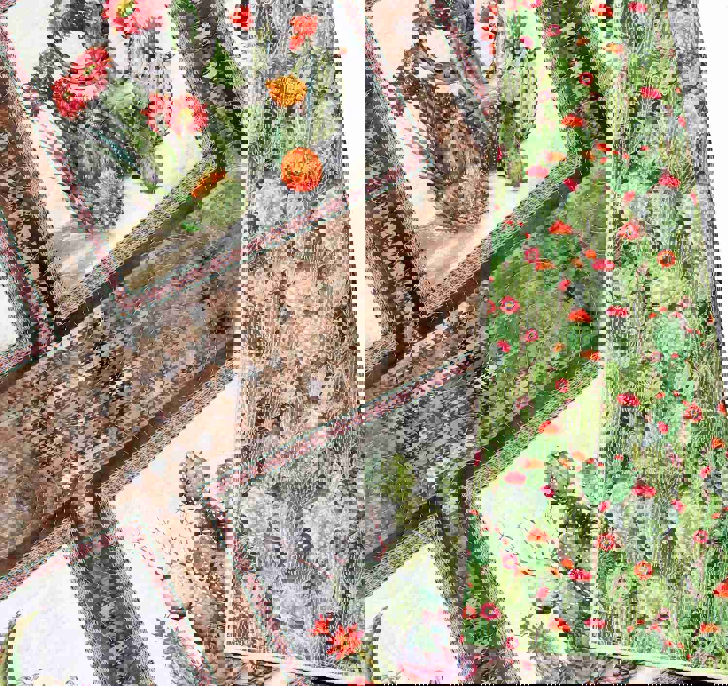 Southwest Quilt Kit - Western Theme with Cactus, Boots, Hats, and Skull Design