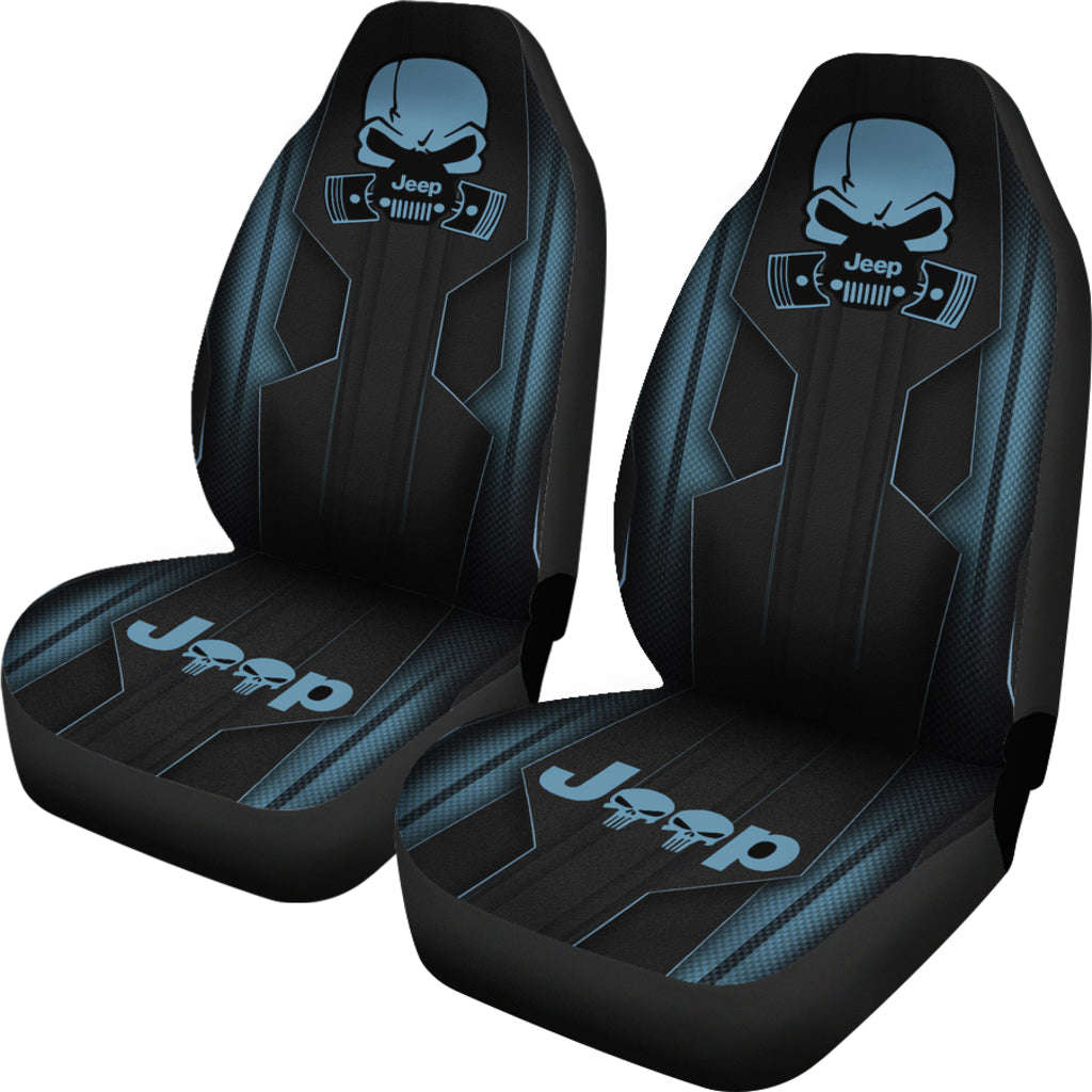 Jeep Skull Anvil Car Seat Covers - Custom-Made & Durable