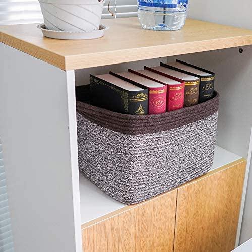 Goodpick Cube Storage Bins - Versatile Woven Basket for Home & Office Organization