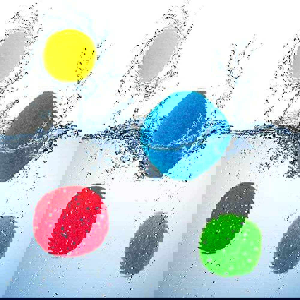 Bticx 60 Pcs Cotton Water Balls Toys - Reusable Splash Water Balls for Outdoor Fun