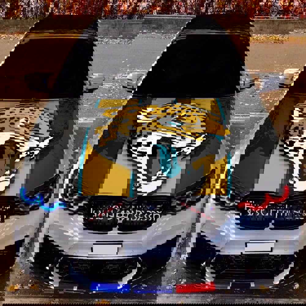 Jacksonville Jaguars Itasha Car Vinyl Hood Wrap Decal Sticker