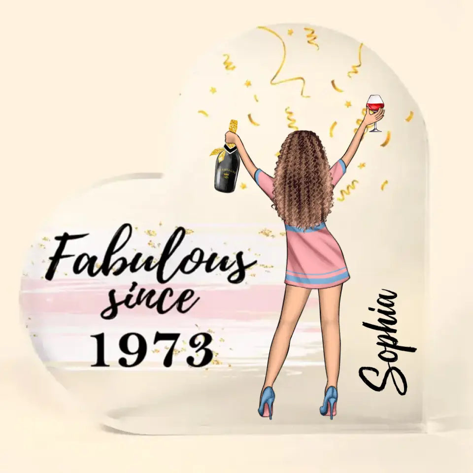 Custom Shape Acrylic Plaque - 50th Birthday Gift for Her