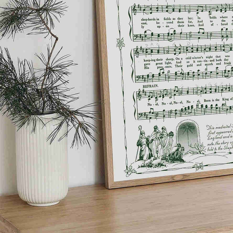 The First Noel Printable Vintage Sheet Music - Christmas Hymn Carol Collection