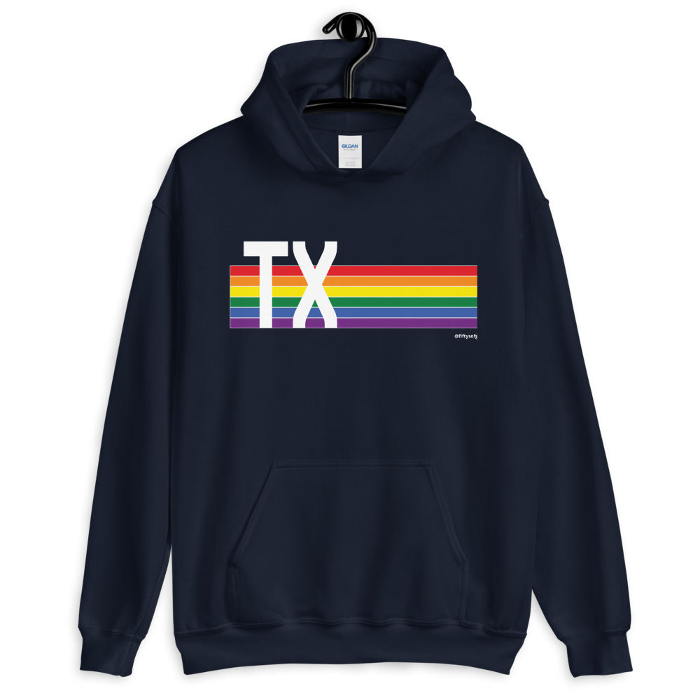 Texas Pride Retro Rainbow - Unisex Hoodie