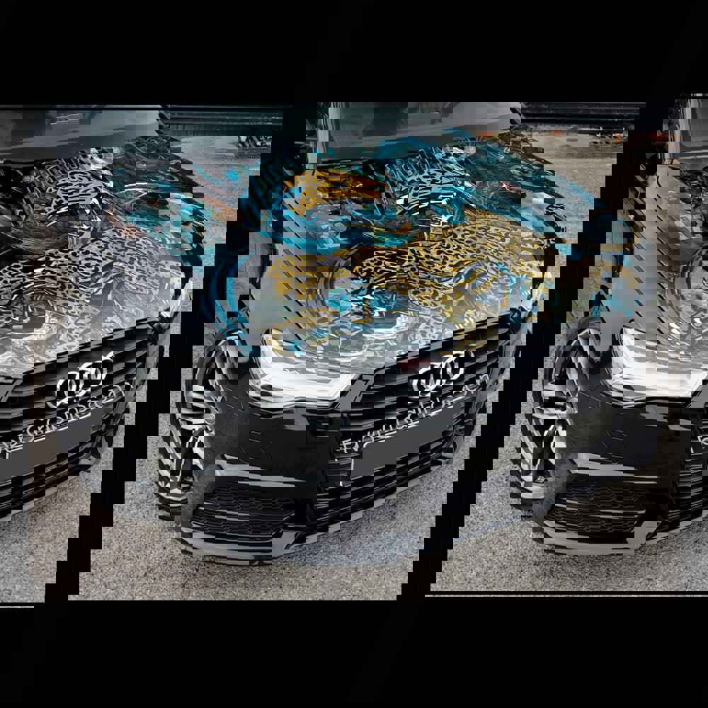 Jacksonville Jaguars Itasha Car Vinyl Hood Wrap Decal Sticker