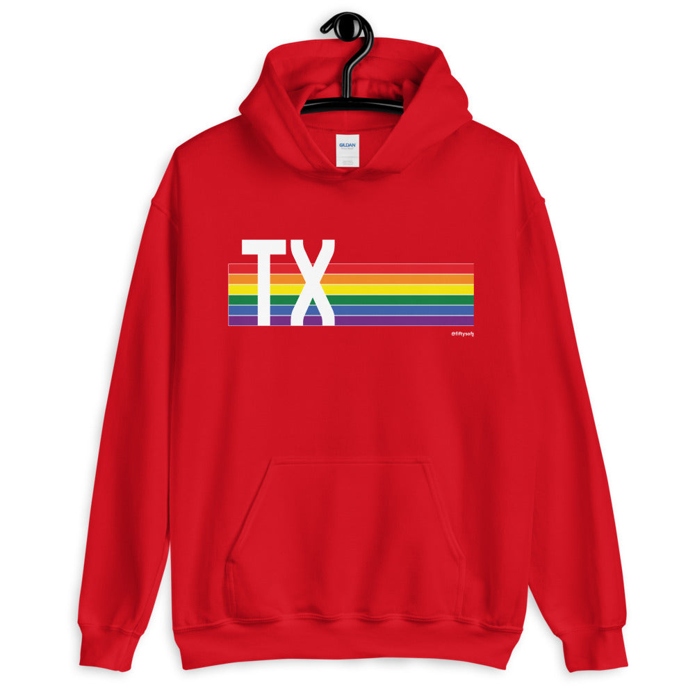 Texas Pride Retro Rainbow - Unisex Hoodie