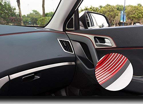 YIJINSHENG 3D Car Interior & Exterior Decoration Moulding Trim Strip (Silver, 8 Meters)
