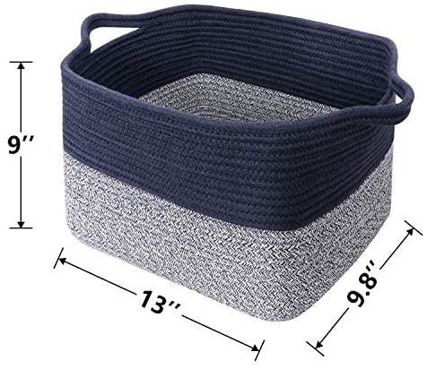 Goodpick Cube Storage Bins - Versatile Woven Basket for Home & Office Organization