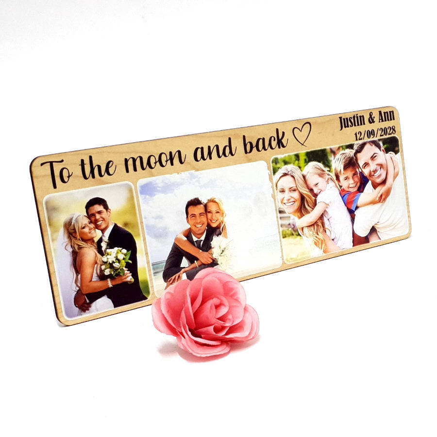 Unique Personalized Wood Photo Gift for Men - Custom Printed Pictures on Real Wood