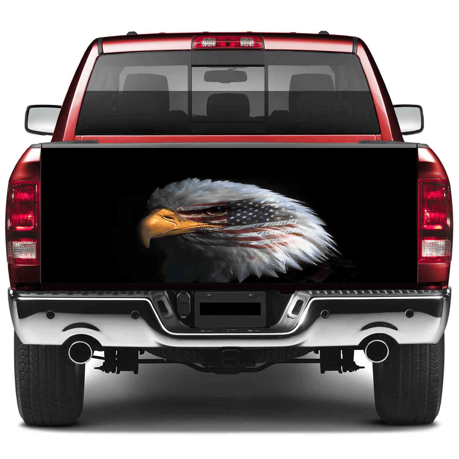 American Flag Tailgate Wrap Bald Eagle Vinyl Decal for Trucks and SUVs