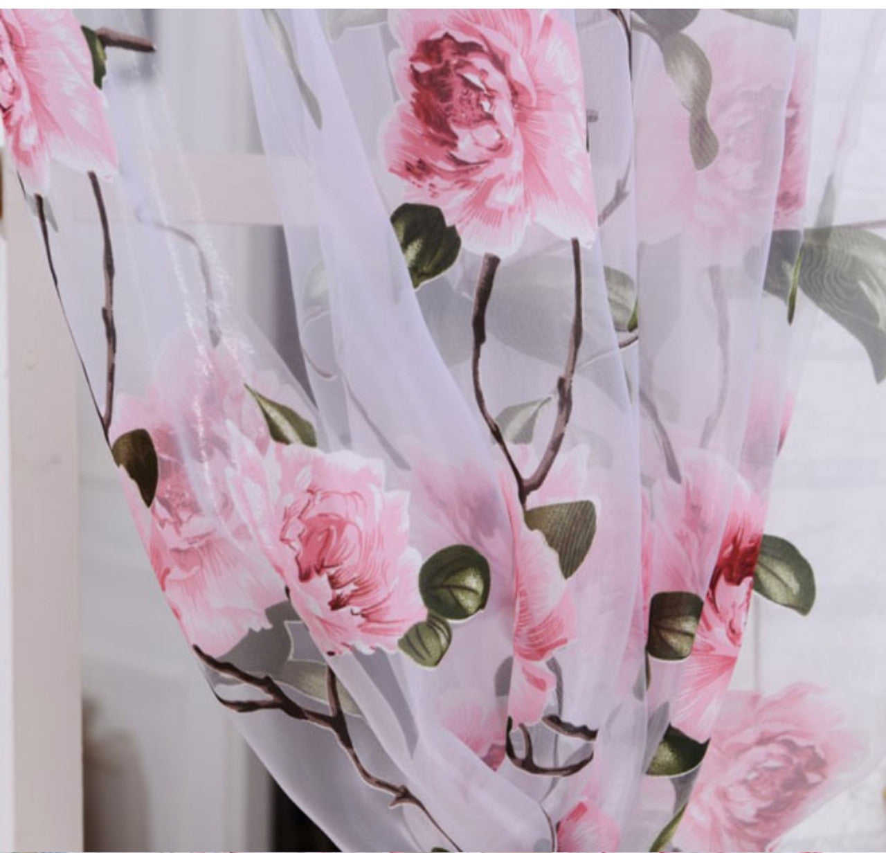 Dolce Mela Sheer Curtain Panels - Paris 60x100H