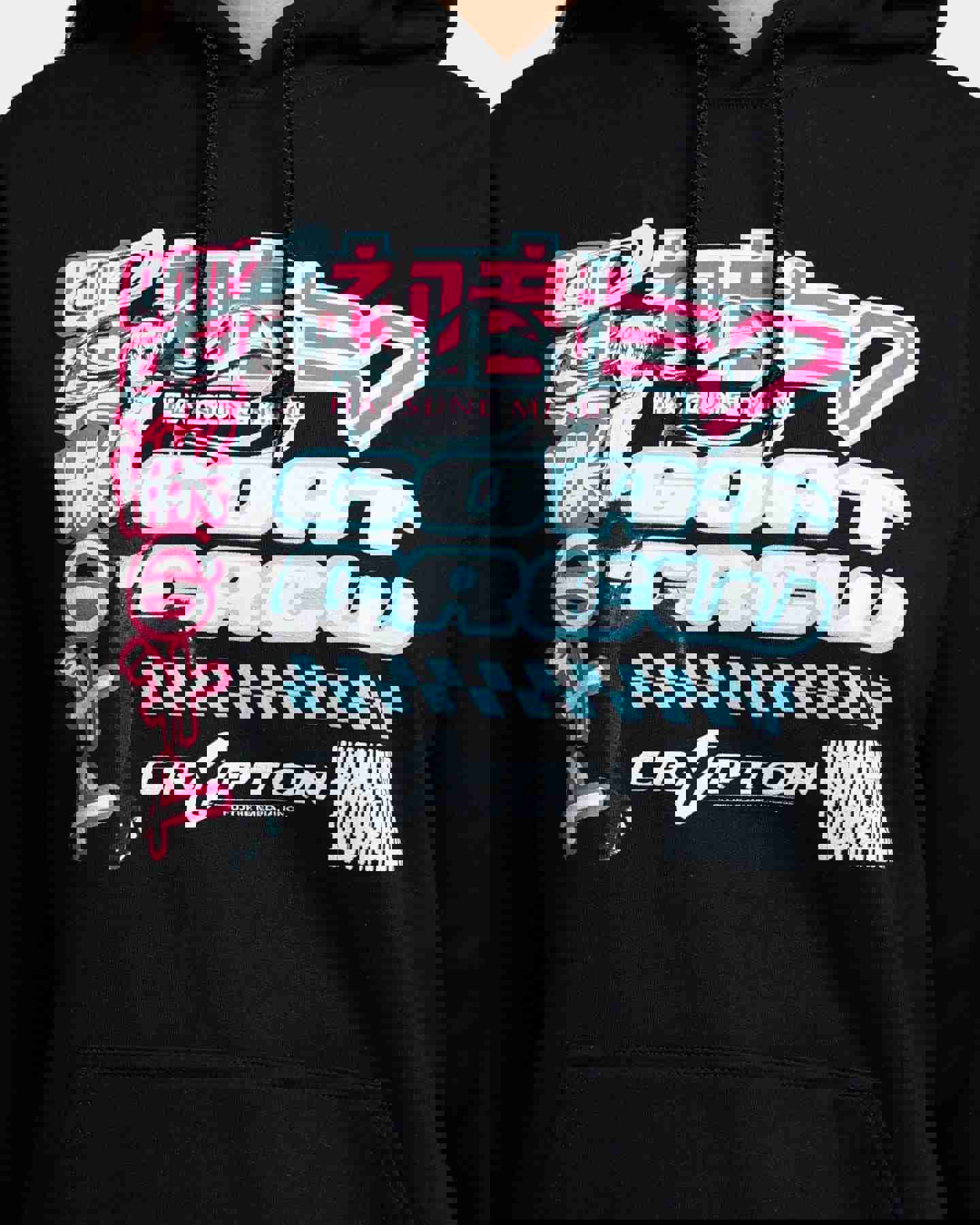 Goat Crew X Hatsune Miku Magazine Hoodie Black
