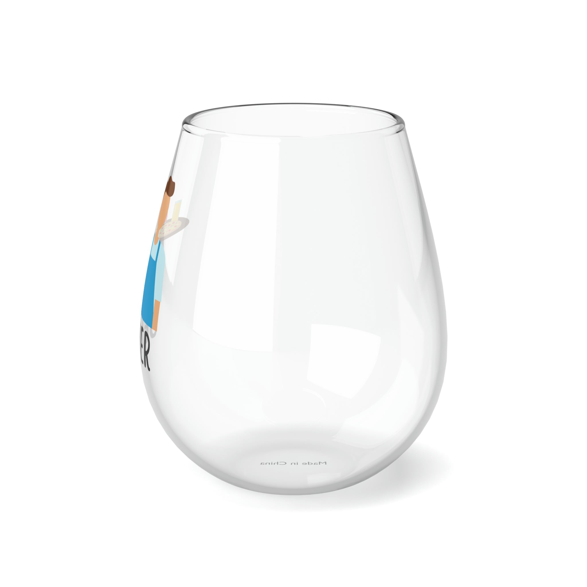 Stemless Wine Glass for Servers - Unique Waiter Gift, Thank You Present, Christmas or Birthday Gift