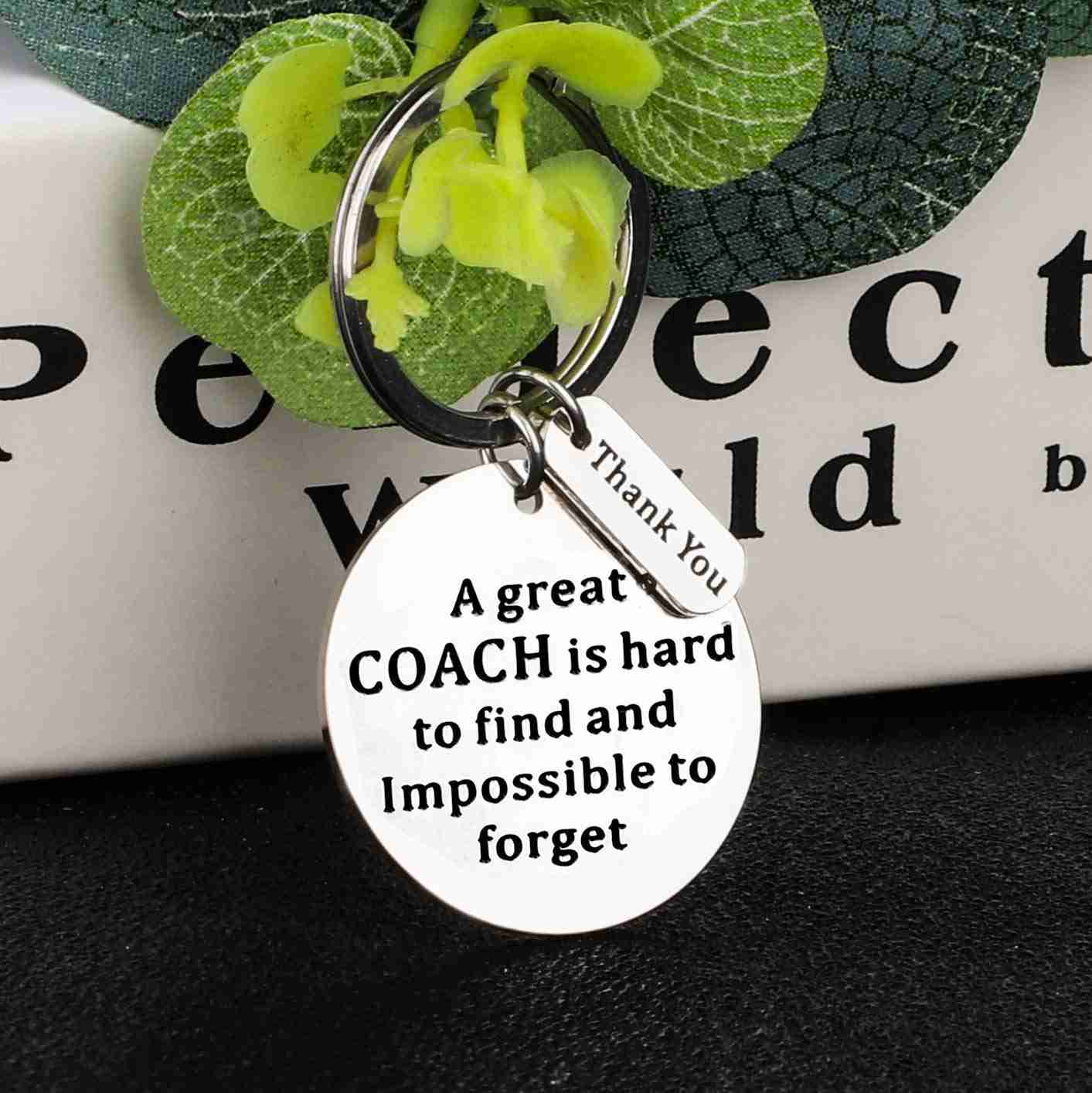 Personalized Coach Keychain Gift - Thank You Present for Sports Coaches